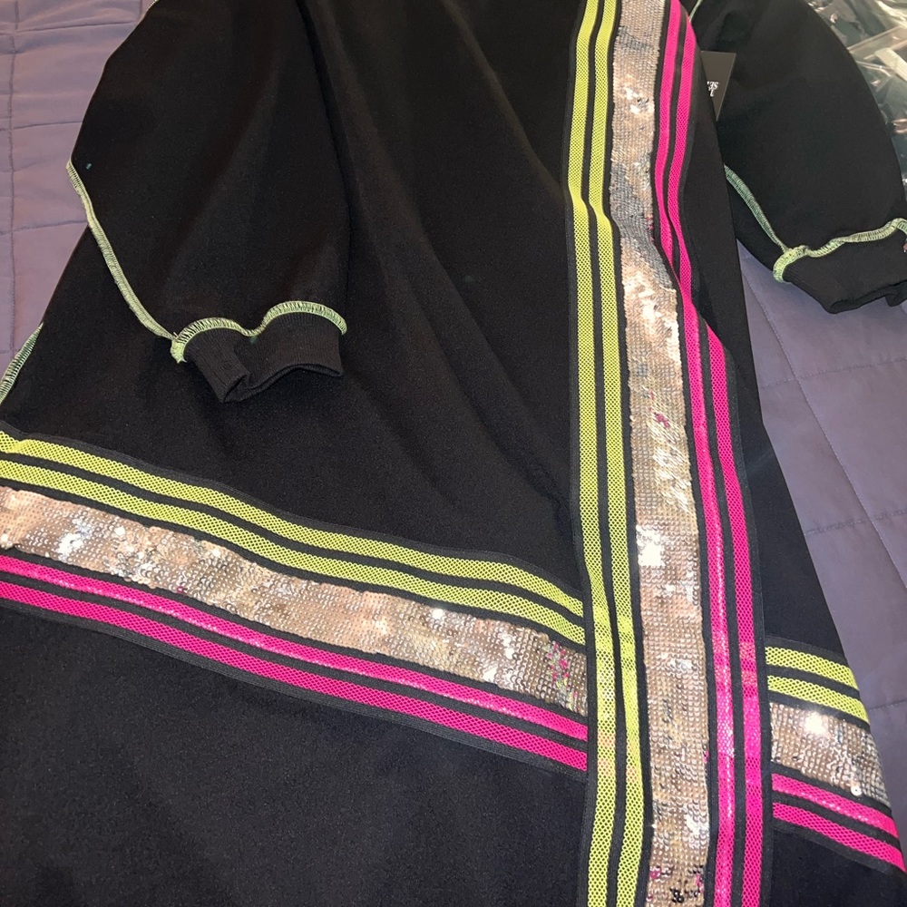 Black eclectic trendy dress with POCKETS!